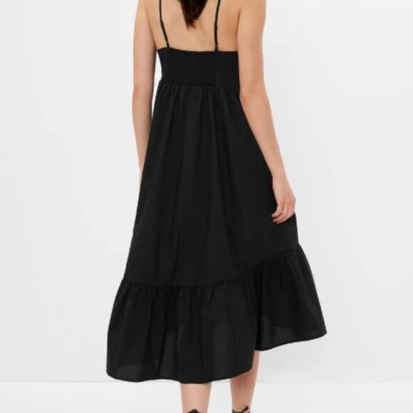NWT|Gap black Deep V-Neck Cami Midi Dress | xs - Picture 2 of 5